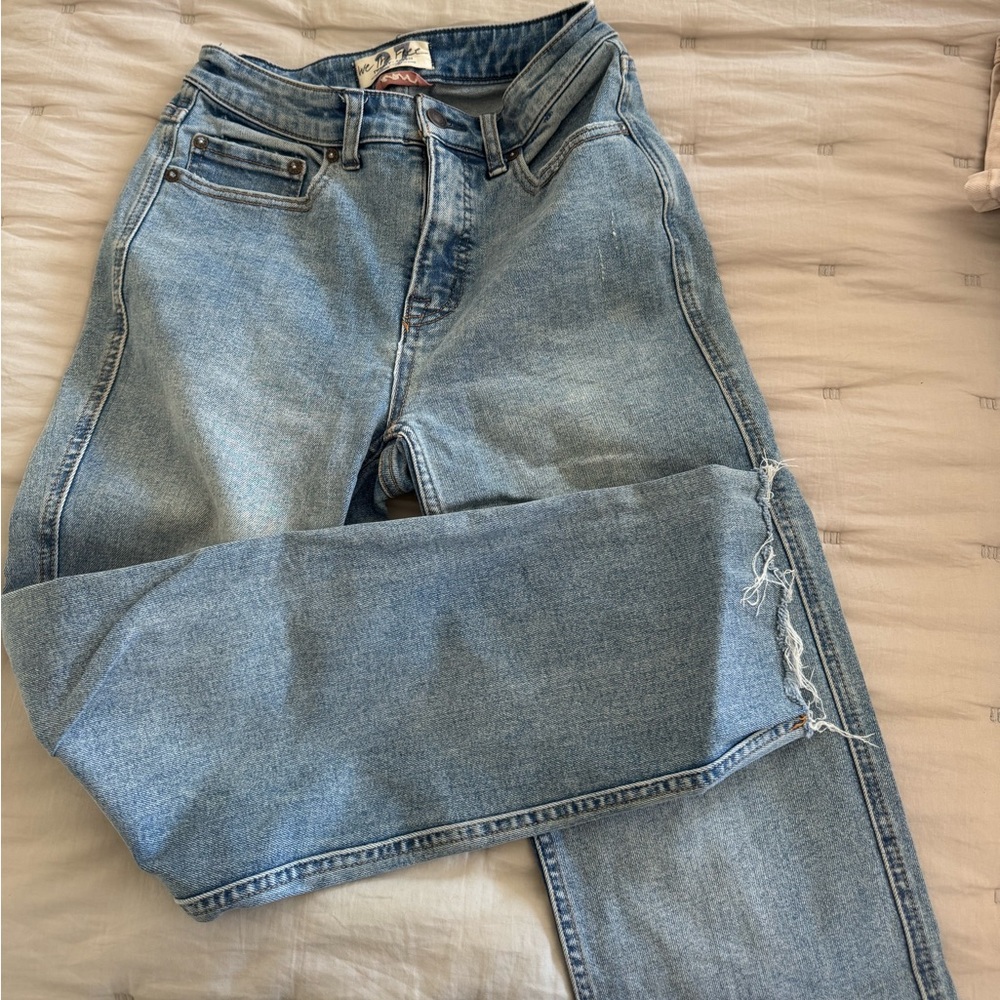 Free People straight leg denim pants
